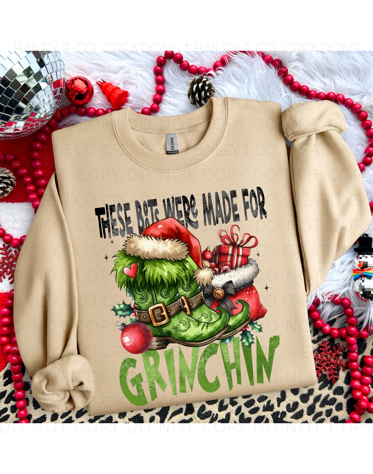 These Boots Were Made for Grinchin Crewneck