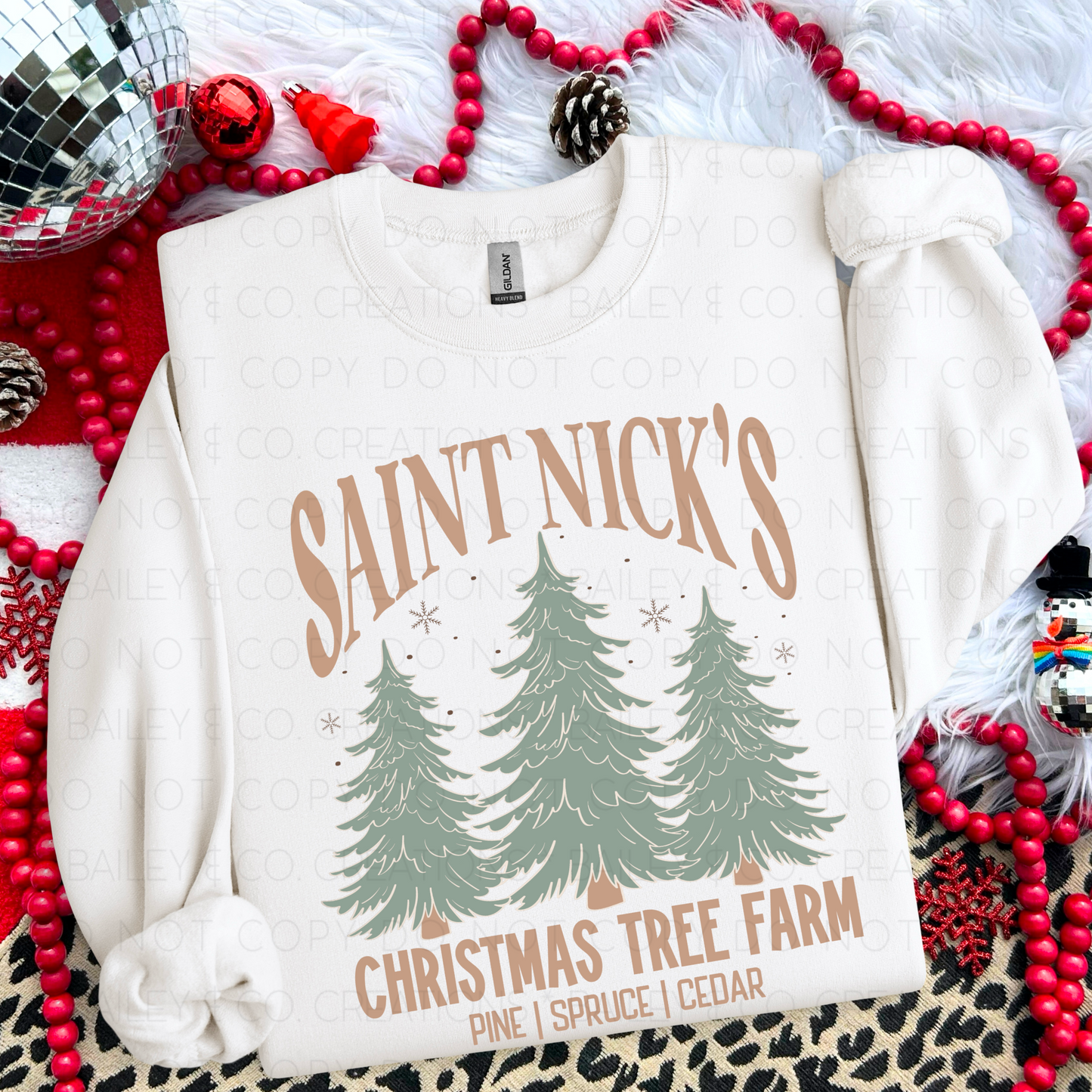 Saint Nick Christmas Tree Farm Crewneck