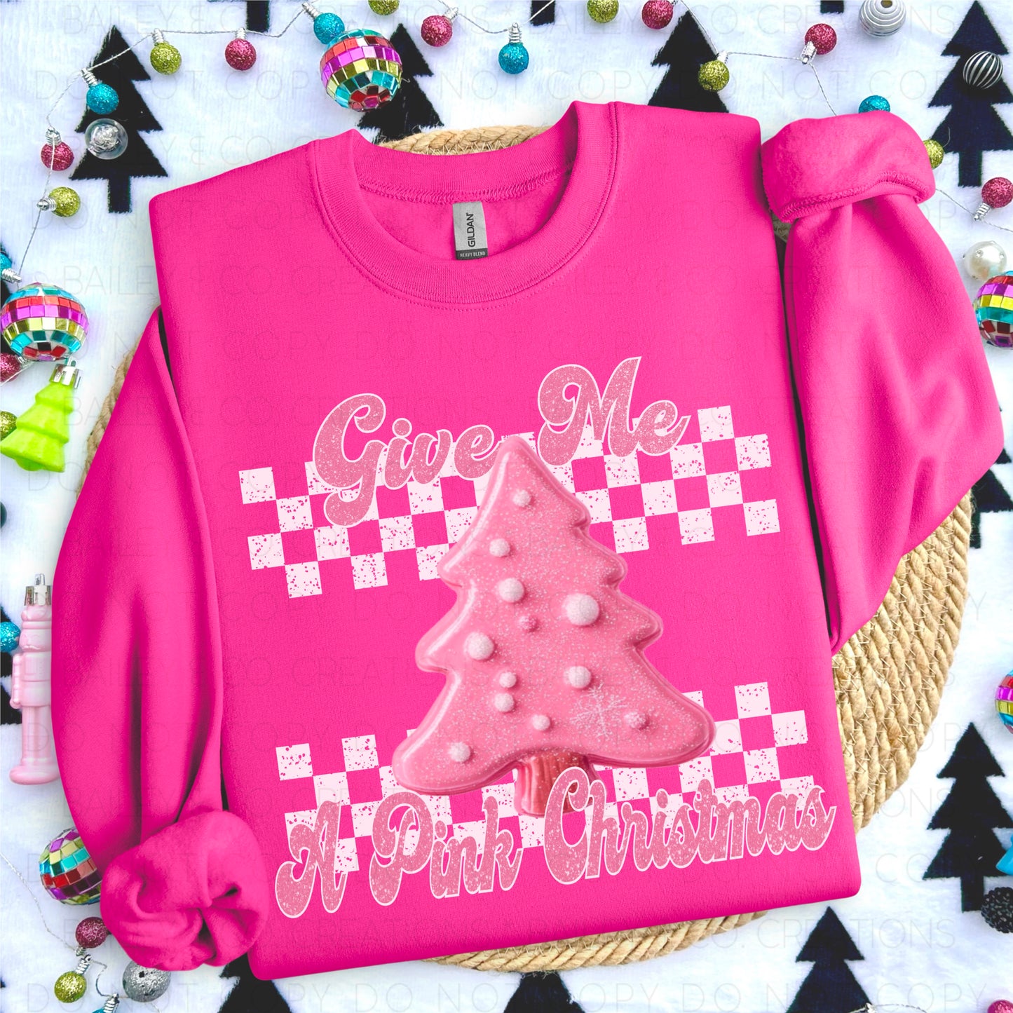 Give Me a Pink Christmas Crewneck